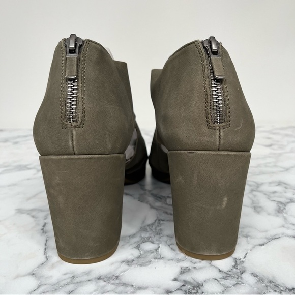 Eileen Fisher Marla Women's Sandals Block Heel Olive Green Suede Leather Size 11 - Picture 6 of 11